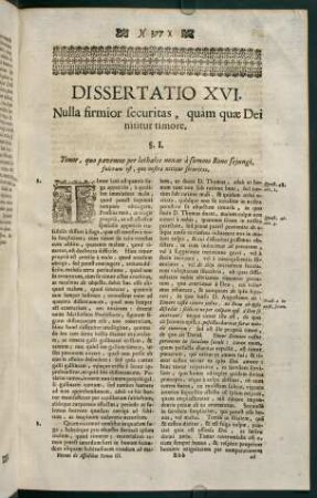 377-399, Dissertatio XVI.