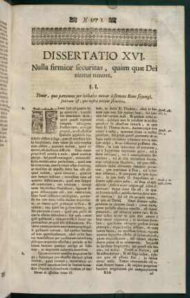 377-399, Dissertatio XVI.