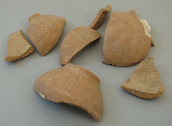 Fragments of a clay vessel