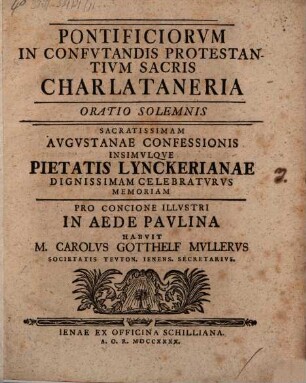 Pontificiorvm In Confvtandis Protestantivm Sacris Charlataneria