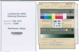 Entnazifizierung Mieze Neuhausen , geb. 01.04.1911 (Saengerin)
