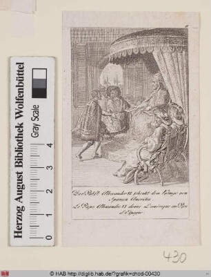 Der Papst Alexander VI. schenkt dem Könige von Spanien Amerika