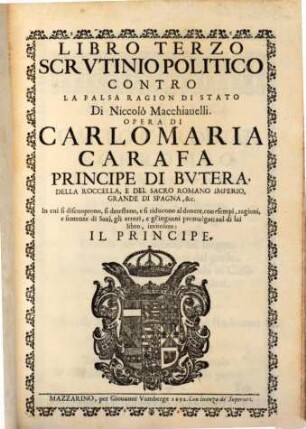 Opere Politiche-Christiane : Diuise in tre libri, 3
