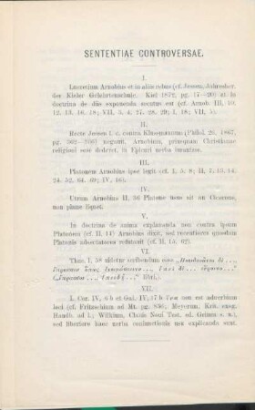 Sententiae Controversae.