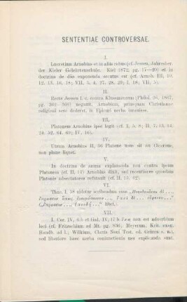 Sententiae Controversae.