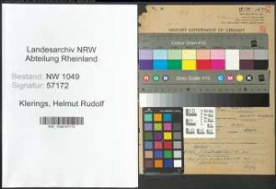 Entnazifizierung Helmut Rudolf Klerings , geb. 14.04.1910 (Kaufmann)