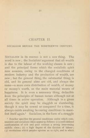 Chapter II. Socialism Before The Nineteenth Century.