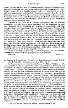 743-744, De Echávarri, Hipnotismo y criminalidad, 1906