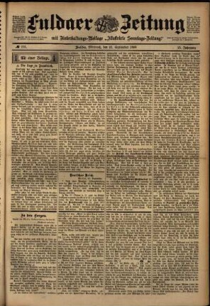 Ausgabe vom Mittwoch, den 21. September 1898.