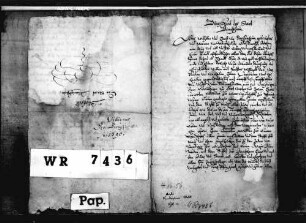Wilhelm und Hans von Sachsenheim und Wernher von Neuhausen verschreiben sich gegenüber dem Erzbischof von Mainz, einen ewigen Burgfrieden zu Bönnigheim zu halten.