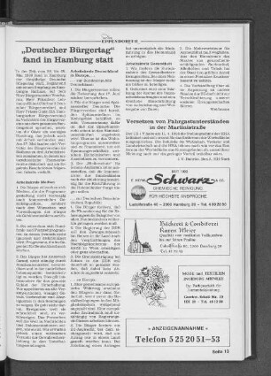 "Deutscher Bürgertag" fand in Hamburg statt