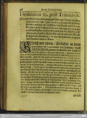 Dominica VI. post Trinitatis