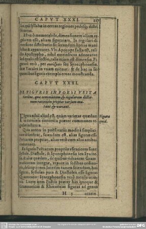 Caput XXXI. De Figuris in Poesi Usit Atioribus, que communem & regularem dictionum rationem propter versum mutant & variant