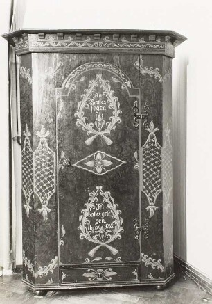 Eintüriger Bauernschrank Herrnhuter Art