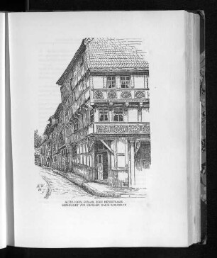 Altes Haus, Goslar, Ecke Münzstrasse. Gezeichnet von Fräulein Marie Woermann