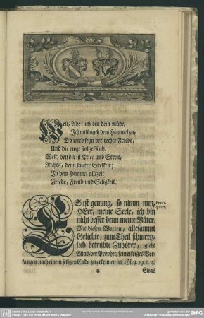 Leichenpredigt : Praeloquium, Text, Exordium