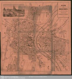 Plan von Dresden