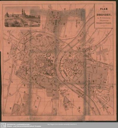Plan von Dresden