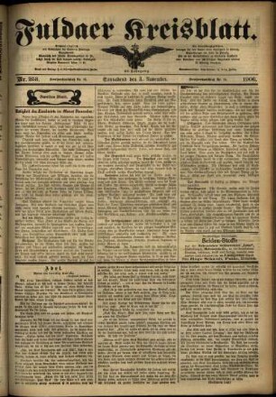 Zweite Ausgabe vom Samstag, den 03. November 1906.