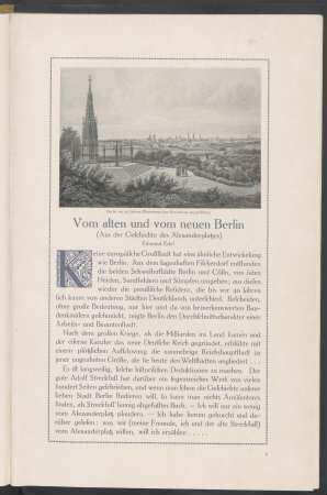 Vom alten und neuen Berlin
