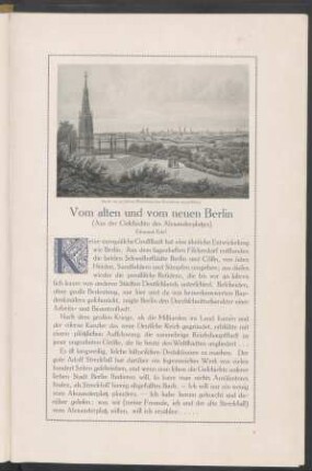 Vom alten und neuen Berlin