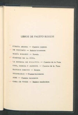 Libros de Fausto Burgos