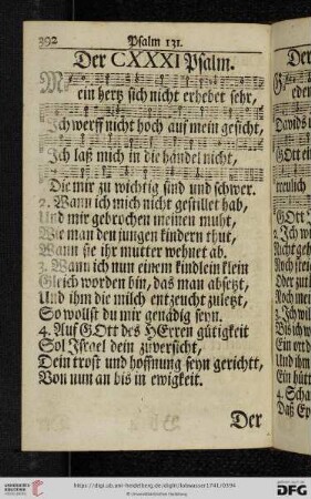 (Der CXXXI. Psalm - Der CXL. Psalm)