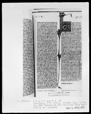 Bibel — Initiale H(ic est), Folio 409recto