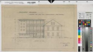 Arnsberg, Landgericht, Ansicht, Ideenskizze zum Anbau