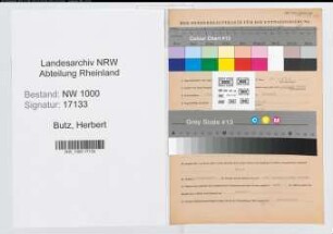 Entnazifizierung Herbert Butz, geb. 21.03.1913 (Arzt)