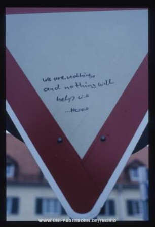 We are nothing, and nothing will help us | ...Heros