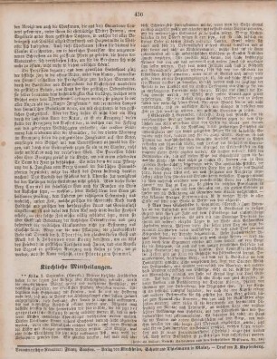 436 Kirchliche Mittheilungen