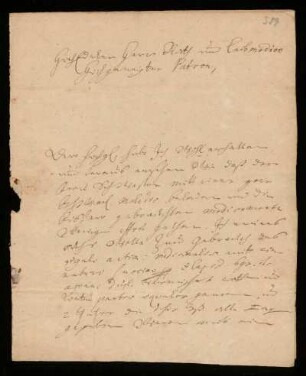 Brief von Friedrich Hoffmann an Johann Dolaeus