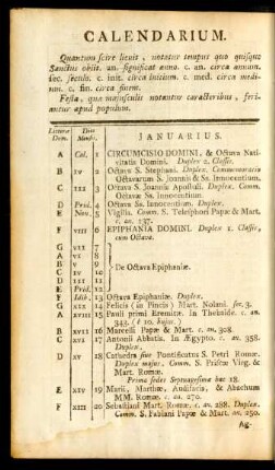 Calendarium