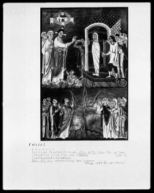 Evangeliar Kaiser Ottos III. aus dem Bamberger Dom — Auferweckung des Lazarus, Folio 231verso
