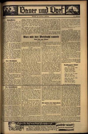 Zweite Ausgabe vom Freitag, den 15. Februar 1935.
