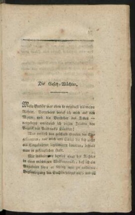Die Gesetz-Wächter.