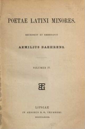 Poetae Latini minores, 4