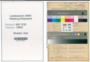 Entnazifizierung Karl Straeter , geb. 22.08.1906 (Steiger)
