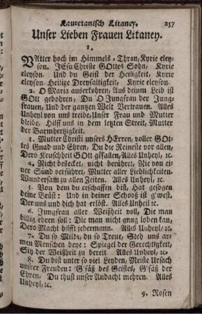 Unser Lieben Frauen Litaney.