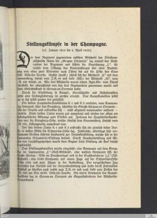 Stellungskämpfe in der Champagne
