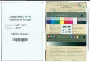 Entnazifizierung Wilhelm Strohn , geb. 12.03.1911 (Schleifer)
