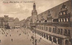 Leipzig: Altes Rathaus mit Siegesdenkmal