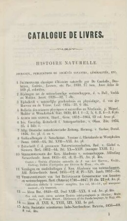 Histoire naturelle