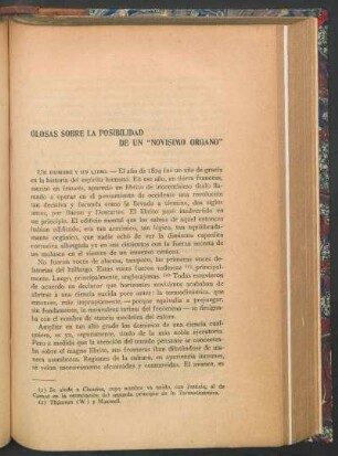 Glosas sobre la posibilidad de un "Novisimo Organo"