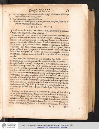Decisio XLIII