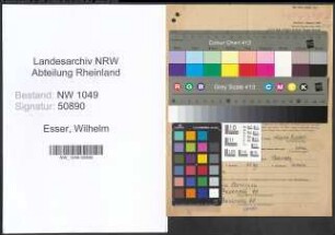 Entnazifizierung Wilhelm Esser , geb. 02.10.1911 (Landwirtschaftsrat)