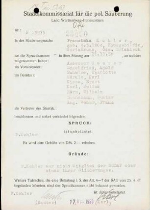 Kohler, Franziska