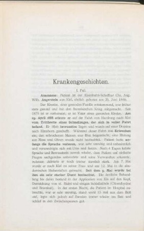 Krankengeschichten.