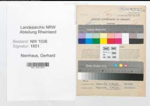 Entnazifizierung Gerhard Nienhaus , geb. 18.01.1886 (Kohlenhaendler)